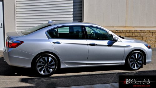 This New Honda Accord is protected from the elements with a cquartz finest ceramic nano coating detail service by Immaculate Reflections.