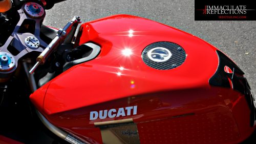 This Ducati 1098S Tricolore was fully detailed and paint corrected after a season of track racing by Immaculate Reflections SF.