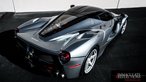 This Ferrari LaFerrari was fully paint corrected and ceramic coated to sparkling perfection by Immaculate Reflections in East S.F. Bay Area.