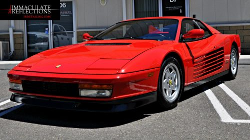 This Ferrari Testarossa has a superior shine from Immaculate Reflecions in Brentwood, Ca.