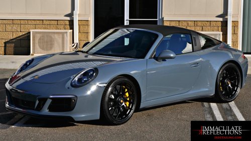 This Porsche Targa GTS has a brilliant luster after an Immaculate Reflection CQuartz Finest Reserve Ceramic Nano Coating Detail.
