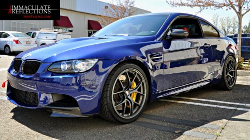 BMW M3 is as fierce as she is beautiful after Immaculate Reflections Paint Correction, CQuartz Finest Reserve, and Leather and Fabric Coating Detail.