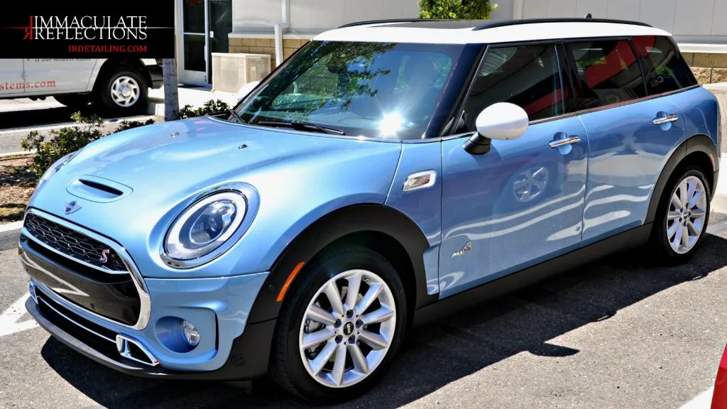 This mini clubman sparkles brighter than the sky thanks to Immaculate Reflection and their ceramic nano coating detail services.