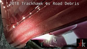 2018 Jeep Cherokee Trackhawk panels were destroyed on its maiden drive from repeated road chips.